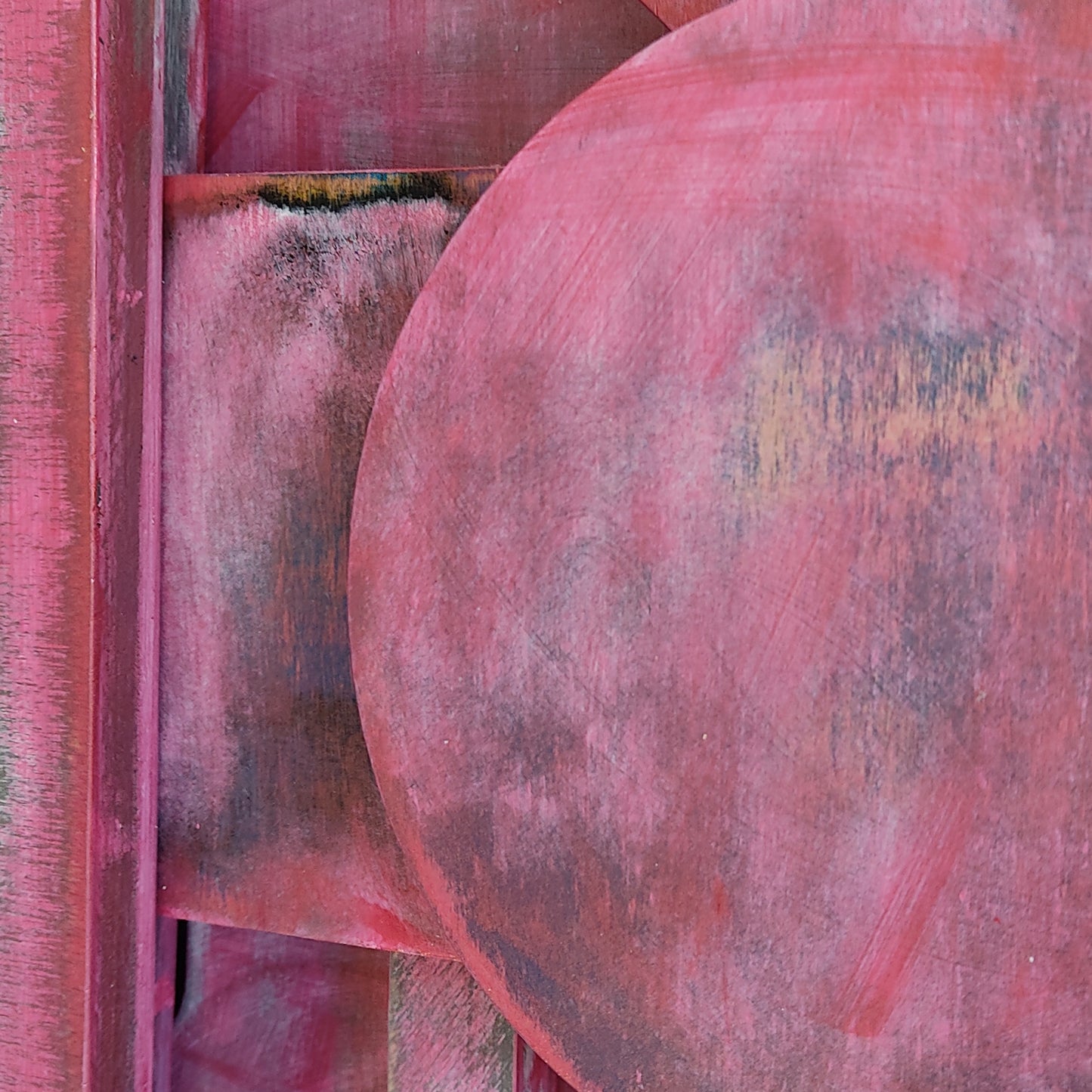 Ashy Pink Wood Wall Sclupture