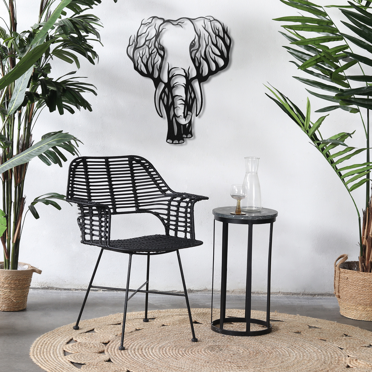 Elephant Metal Wall Art