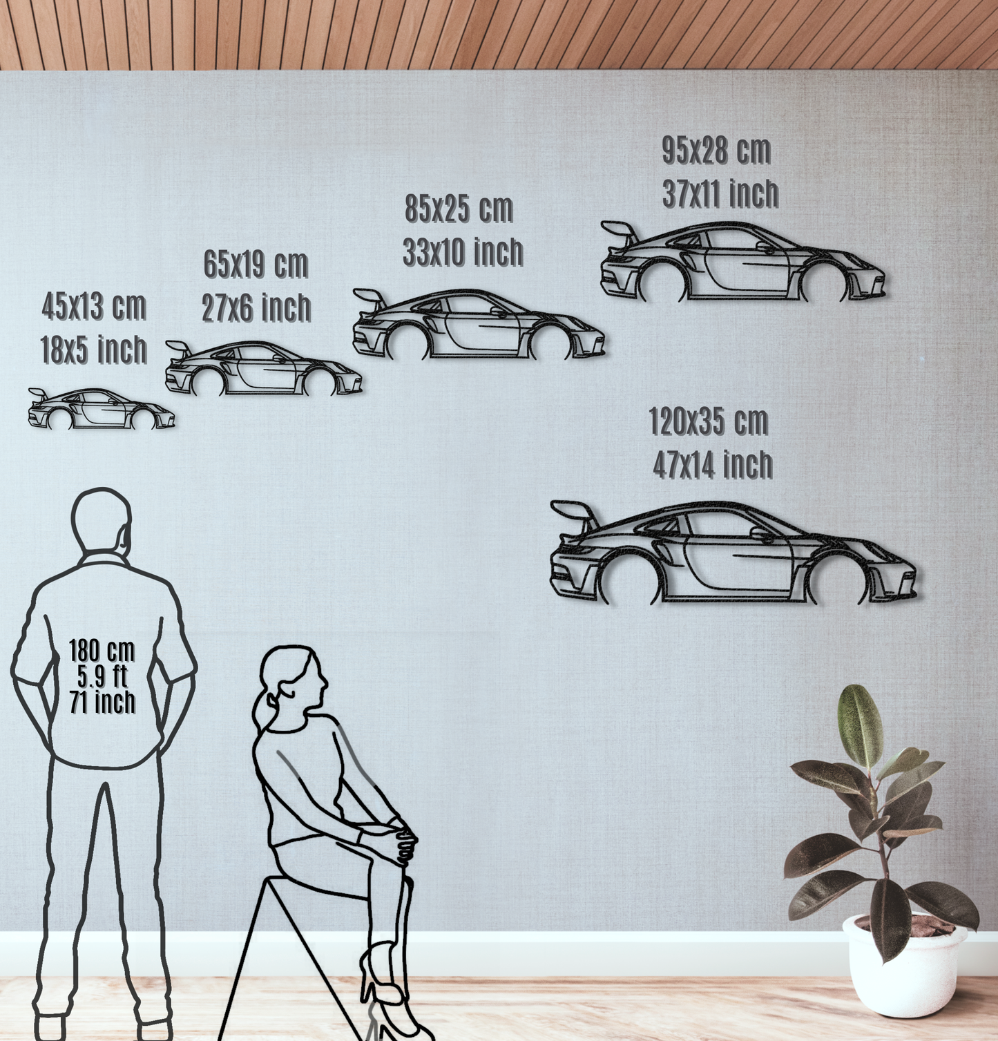 911 GT3 RS Metal Wall Art For Garage