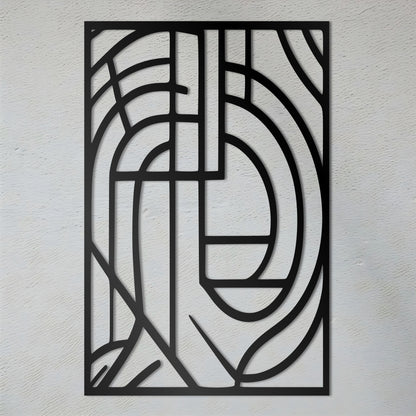 Ancient Look Geometric Metal Wall Art