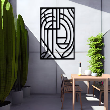 Ancient Look Geometric Metal Wall Art