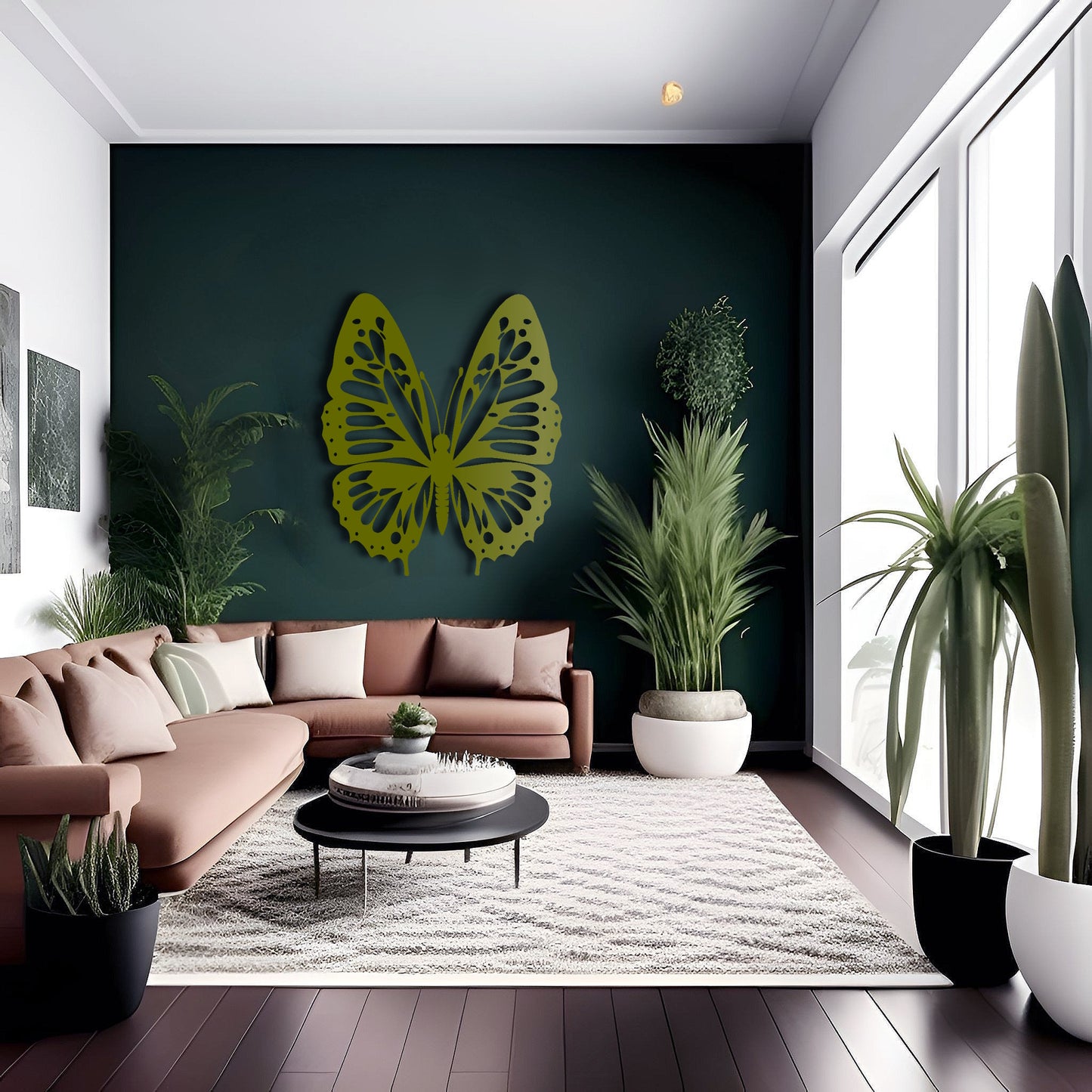 Butterfly Dreamscape Metal Wall Art for Living Room