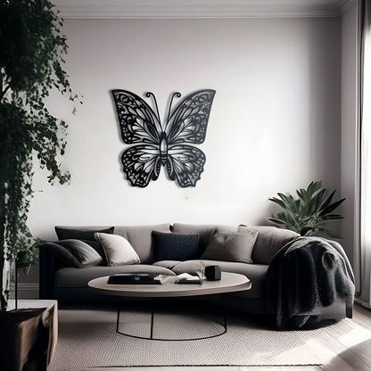 Butterfly Mosaic Symmetrical Metal Wall Art