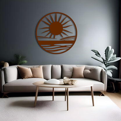 Coastal Sunset Metal Wall Art Decor