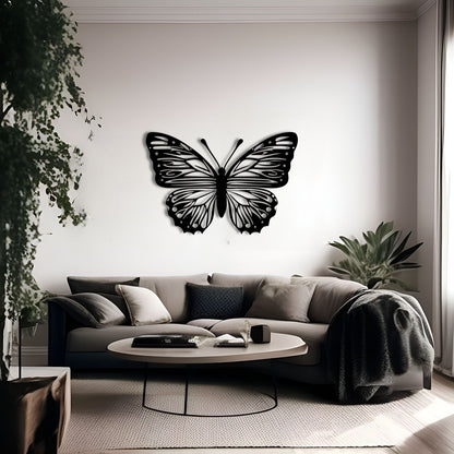 Elegant Enchantment Butterfly Large Metal Wall Art