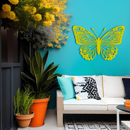 Elegant Enchantment Butterfly Large Metal Wall Art