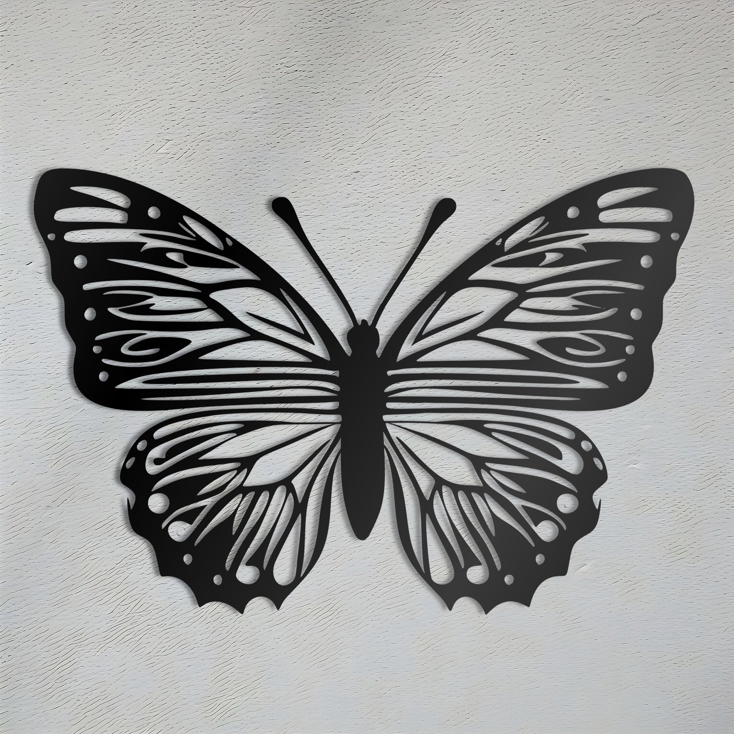 Elegant Enchantment Butterfly Large Metal Wall Art