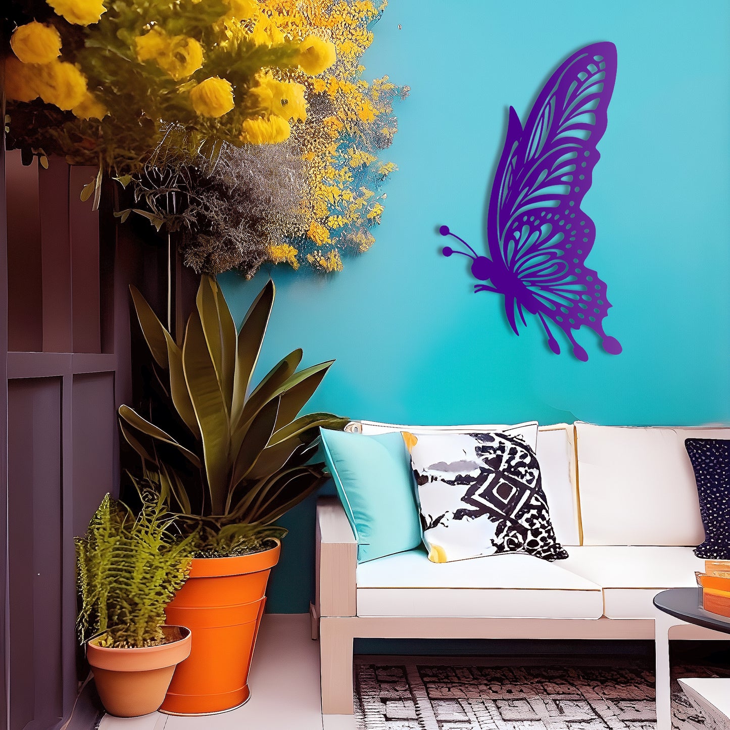 Elegant Escape Symmetrical Butterfly Metal Wall Art