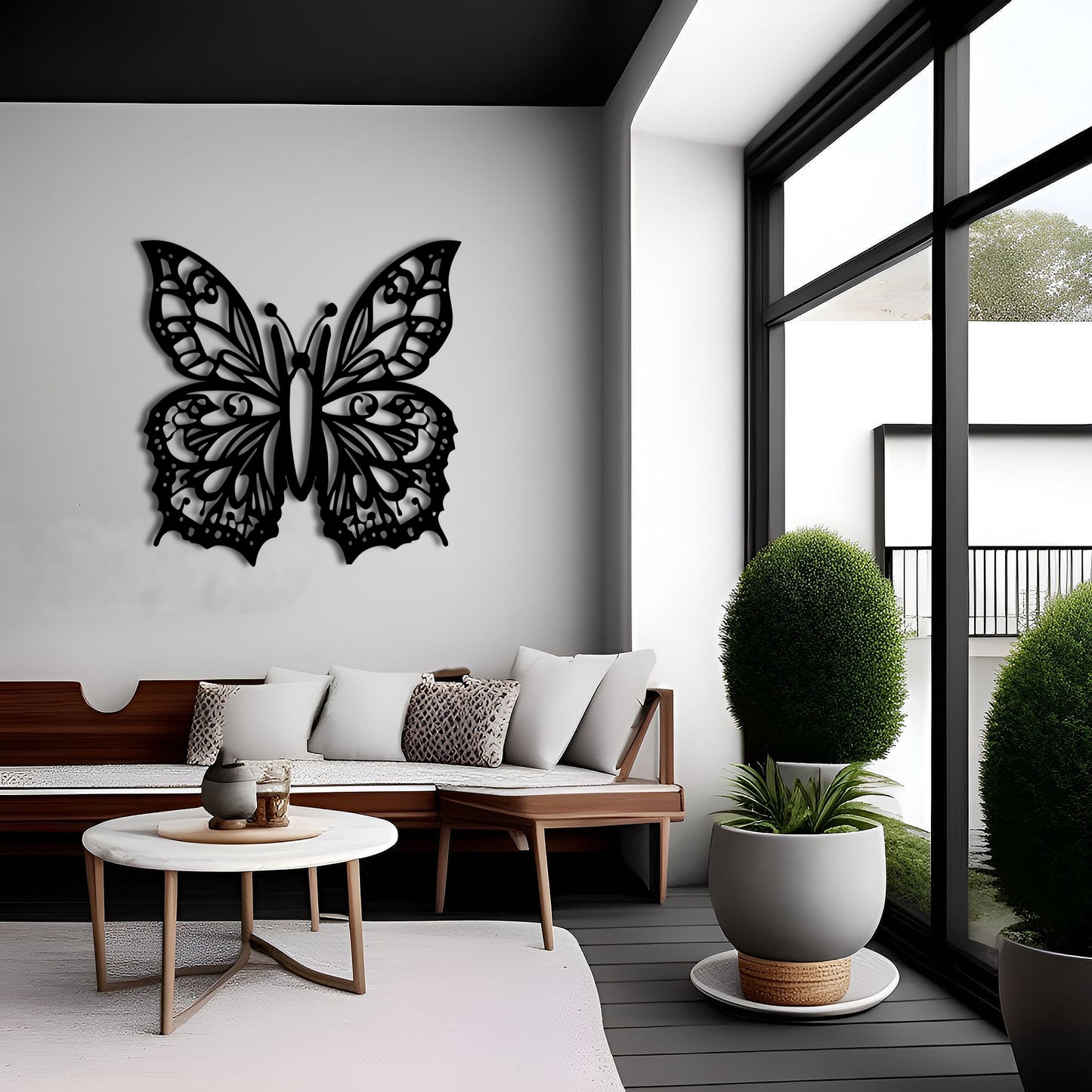 Fluttering Beauty Outdoor Metal Wall Art