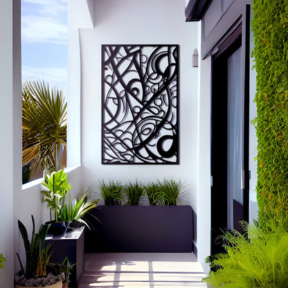 Golden Vines - Abstract Metal Wall Art Inspired by Josef Navrátil