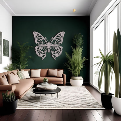 Graceful Flight Metal Butterfly Wall Art