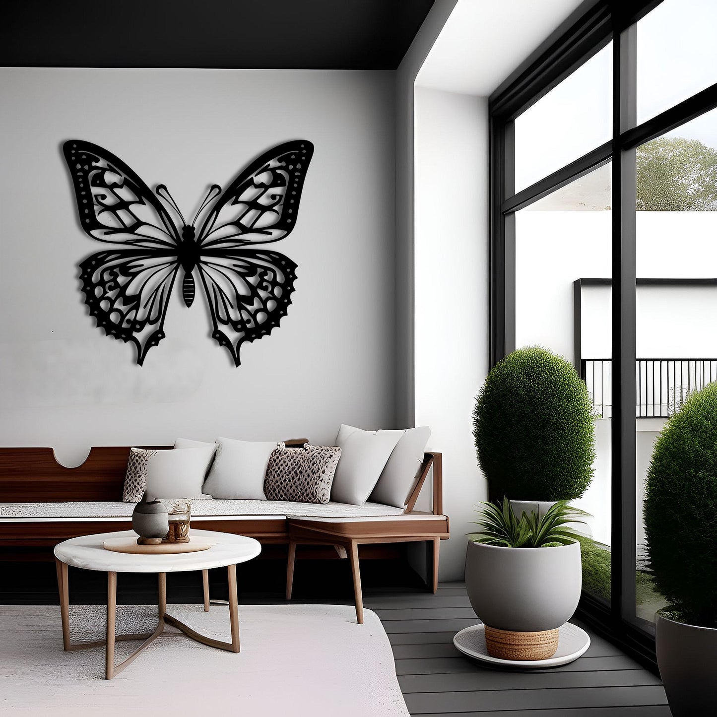 Graceful Flight Metal Butterfly Wall Art