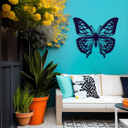 Graceful Flight Metal Butterfly Wall Art