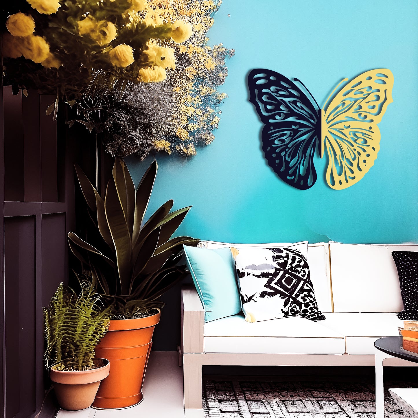 Majestic Monarch Metal Butterfly Wall Decor