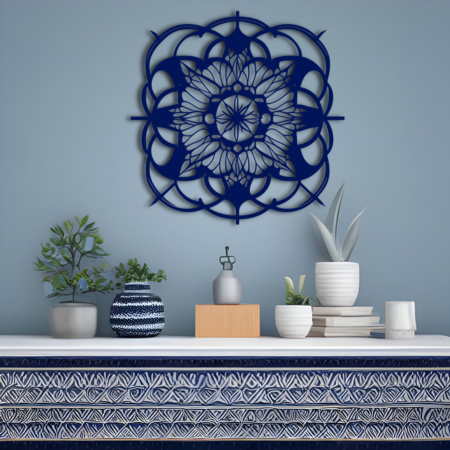 Mandala Flower Dreamcatcher Metal Wall Art