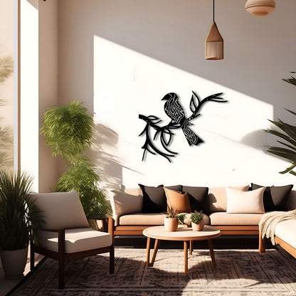 Sakai Hōitsu Inspired Bohemian Wall Art - Bird on a Branch