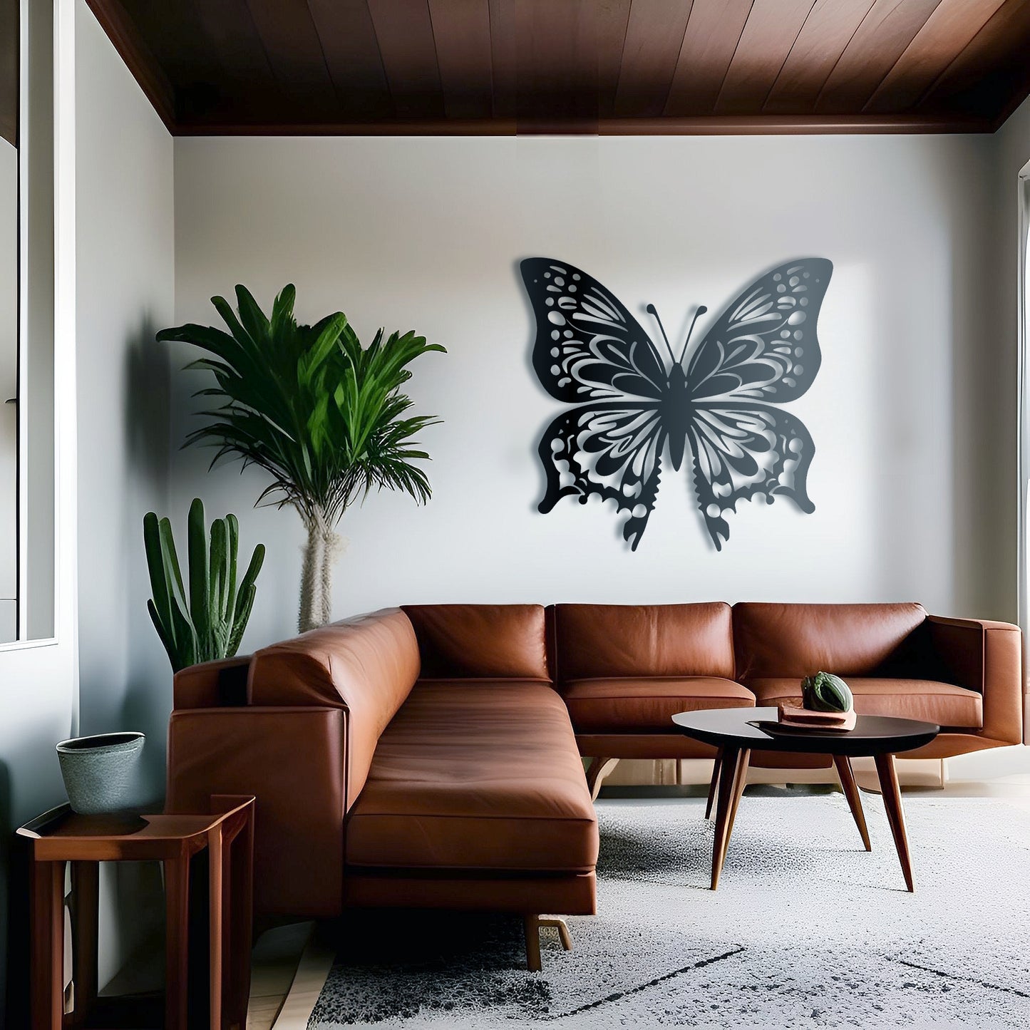 Symmetrical Wonder Butterfly Metal Wall Art for Living Room