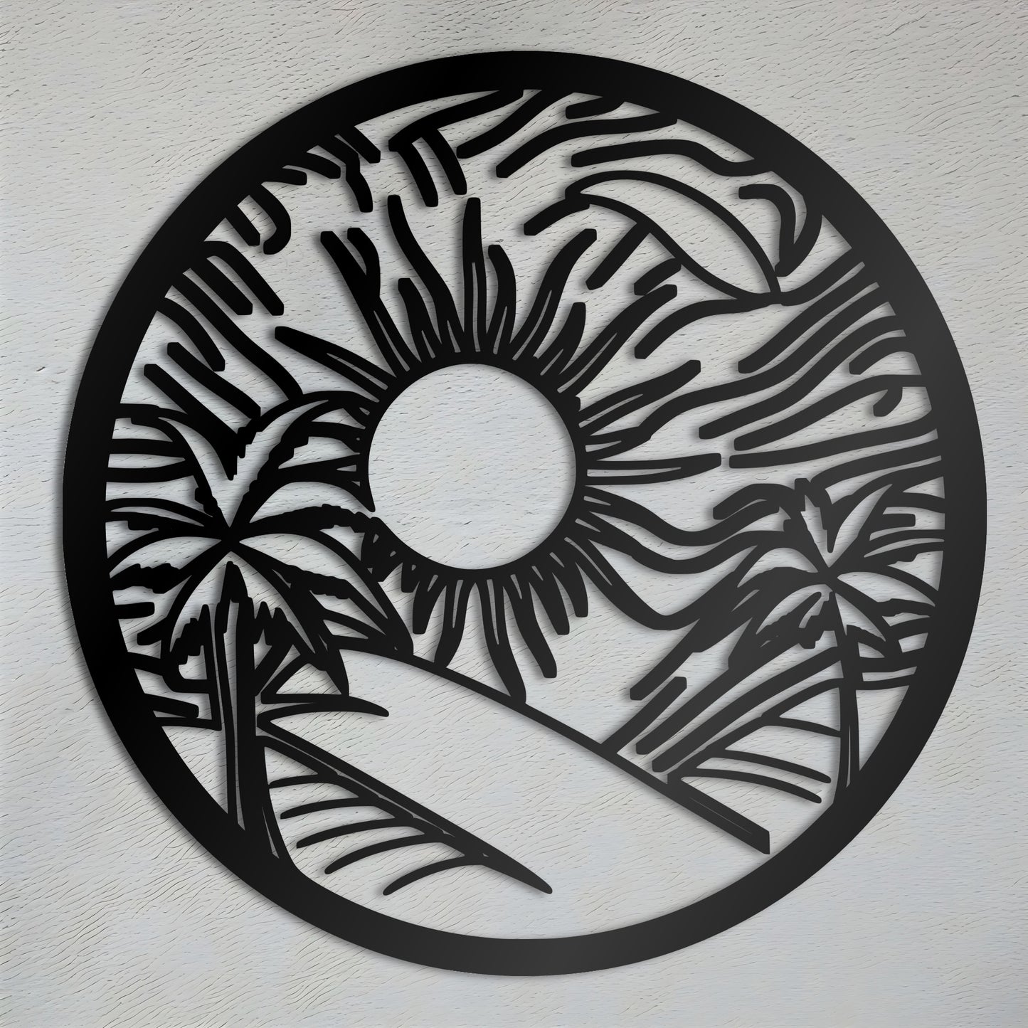 Tropical Escape Large Metal Wall Art For Outside