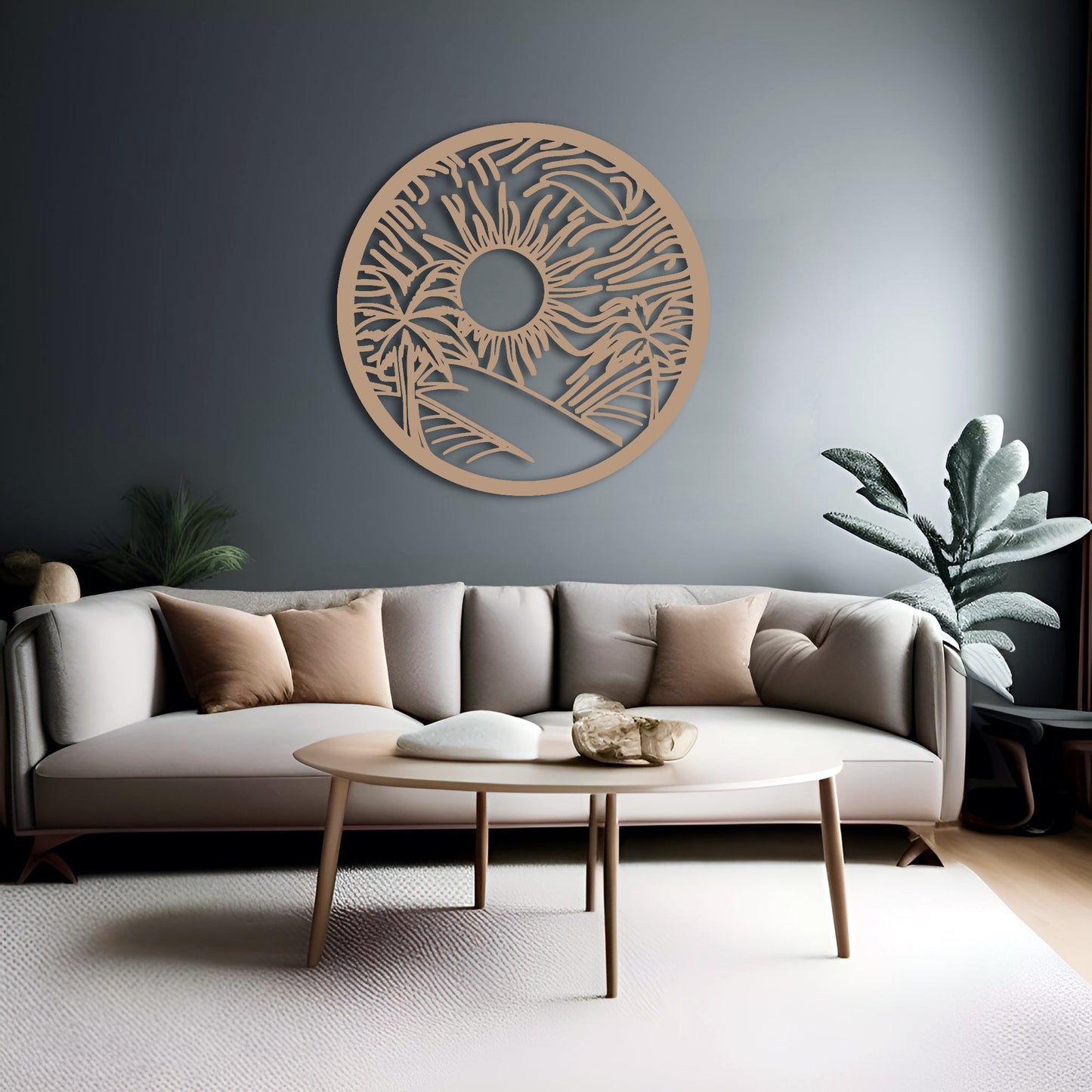 Tropical Escape Large Metal Wall Art For Outside