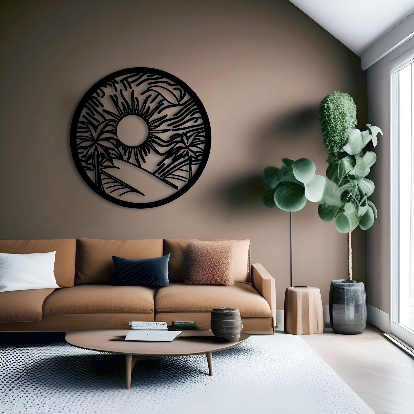 Tropical Escape Large Metal Wall Art For Outside