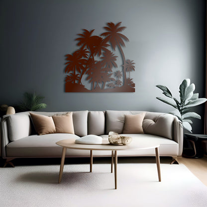 Tropical Island	Metal Wall Art Decor