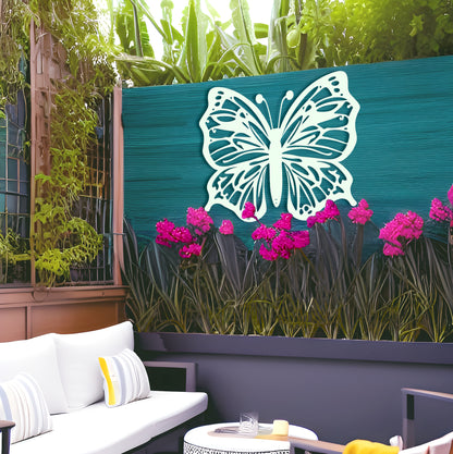 Winged Serenity Butterfly Metal Wall Art