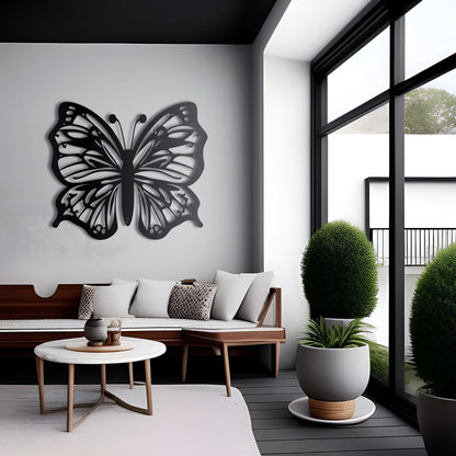 Winged Serenity Butterfly Metal Wall Art