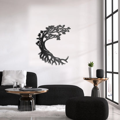 Half Moon Tree Of Life Metal Wall Art