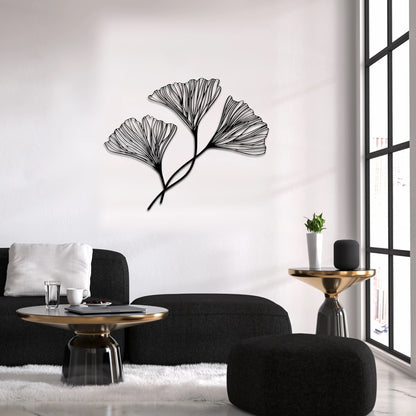 Ginkgo Biloba Leaves Metal Wall Art