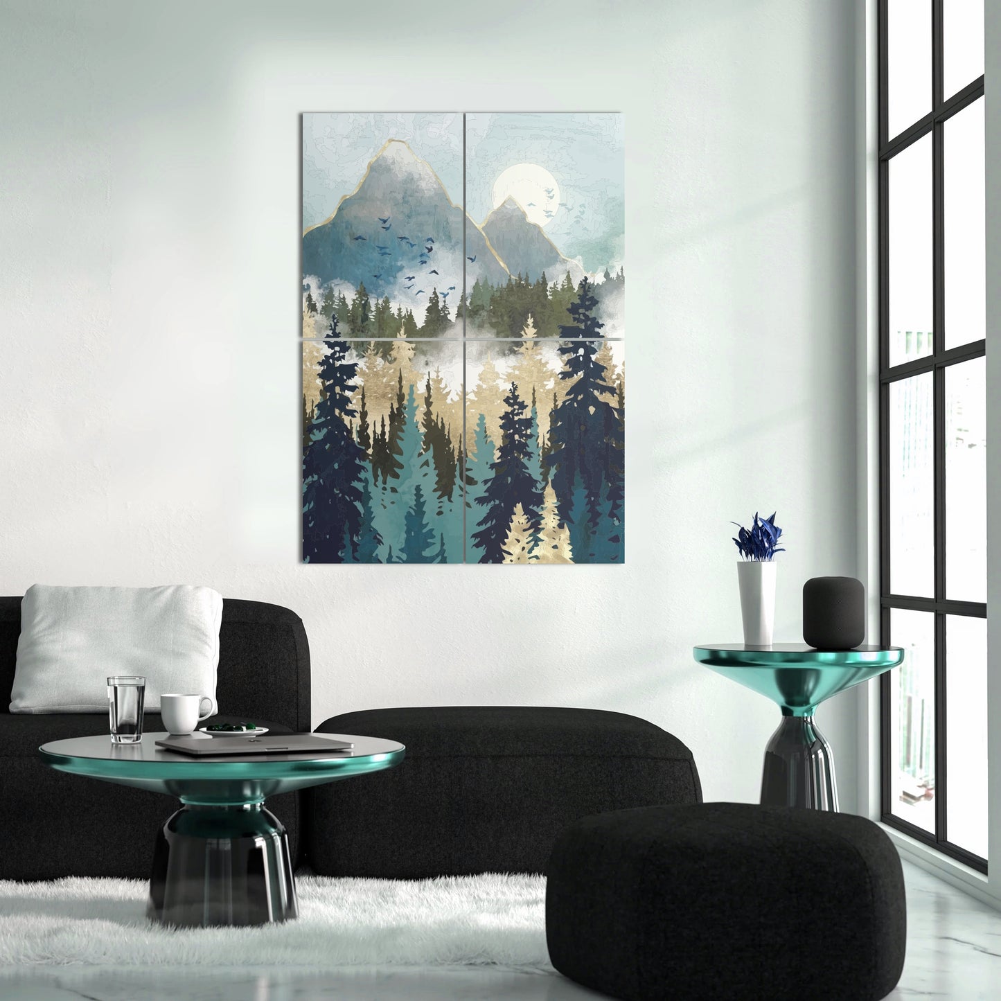 Pines and Mountains Metal Poster