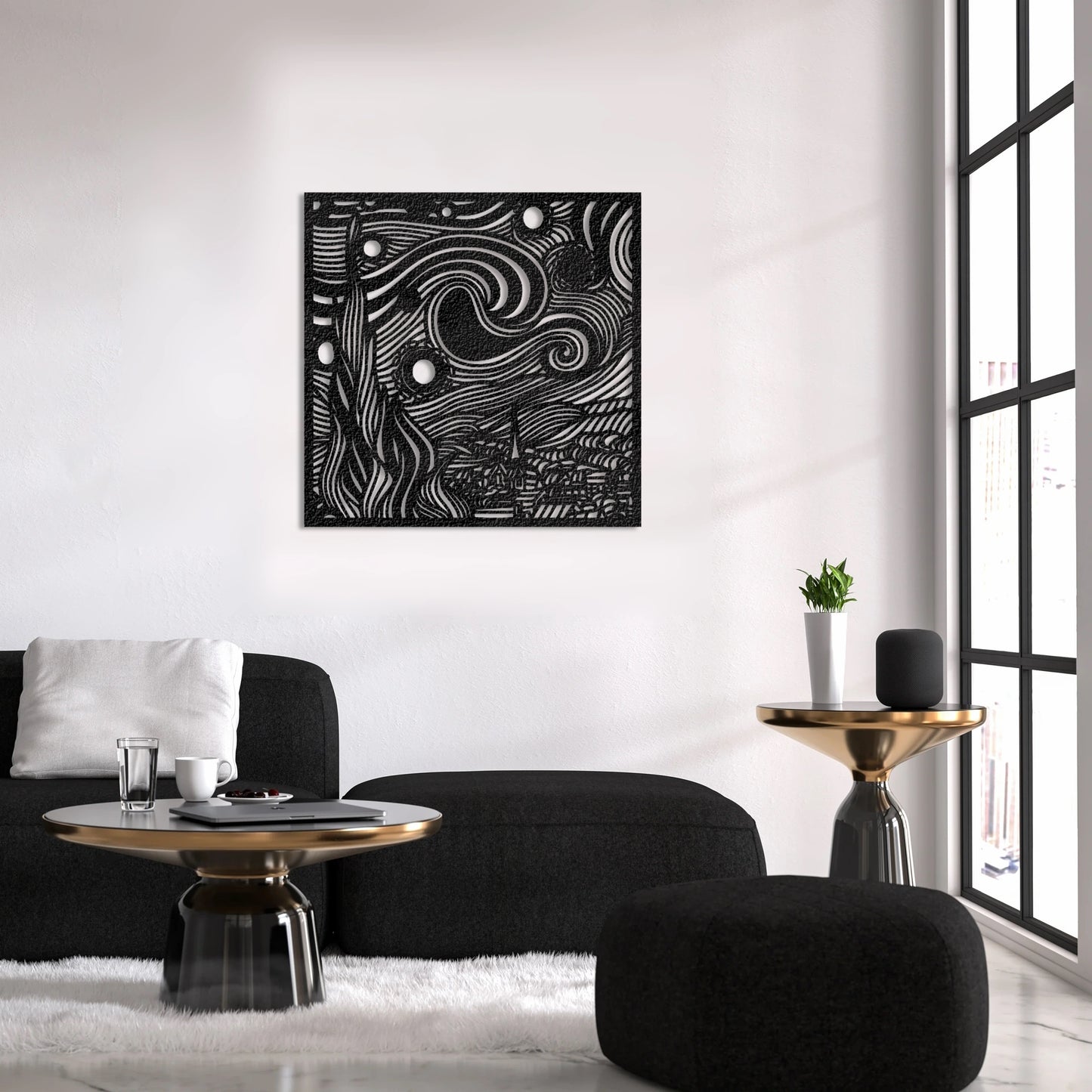 Starry Night Metal Wall Art