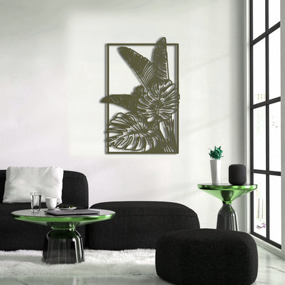 Banana Monstera Leaves Metal Wall Art