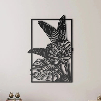 Banana Monstera Leaves Metal Wall Art