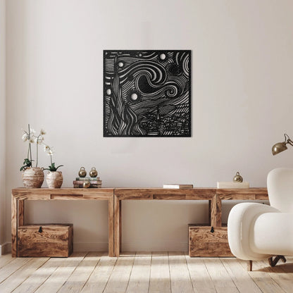 Starry Night Metal Wall Art