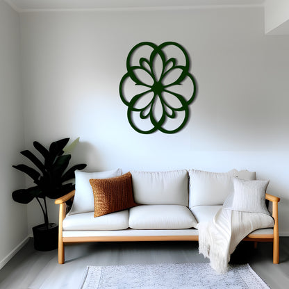 Arabesque Blossom - A Clean and Simple Metal Wall Art