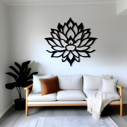 Ascension of the Lotus Flower Metal Wall Decor