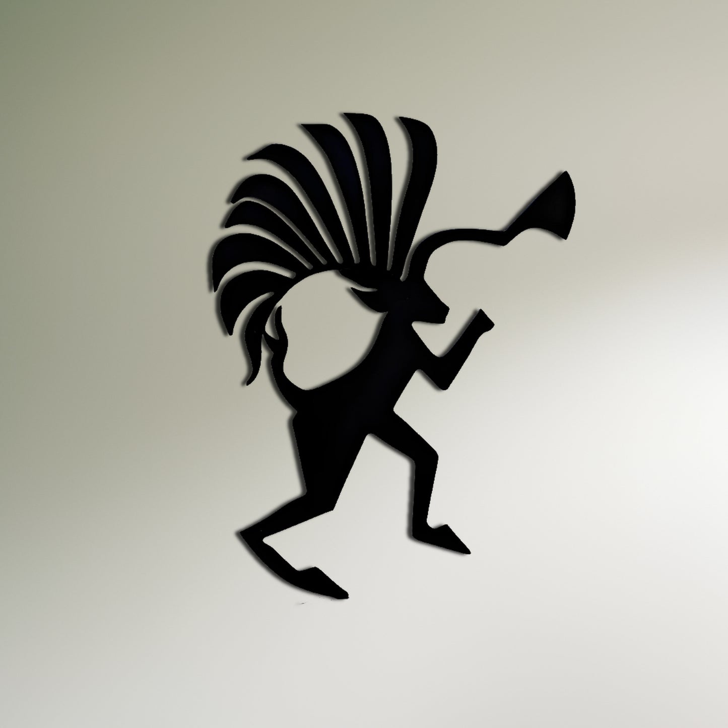 Aztec Kokopelli Horn Metal Wall Art