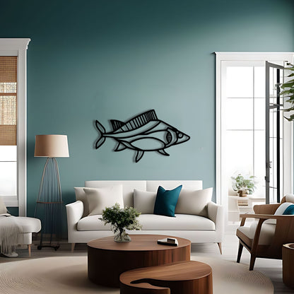 Bold Outlined Fish Wall Art - Perfect Gift for Fish and Ocean Lovers