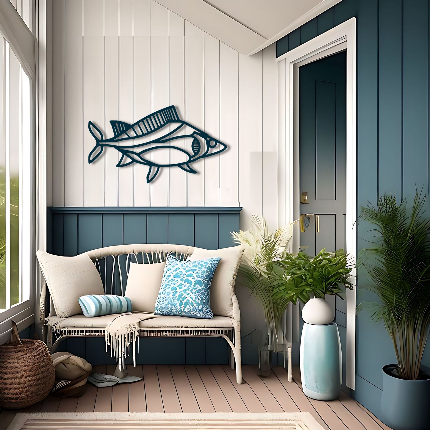 Bold Outlined Fish Wall Art - Perfect Gift for Fish and Ocean Lovers