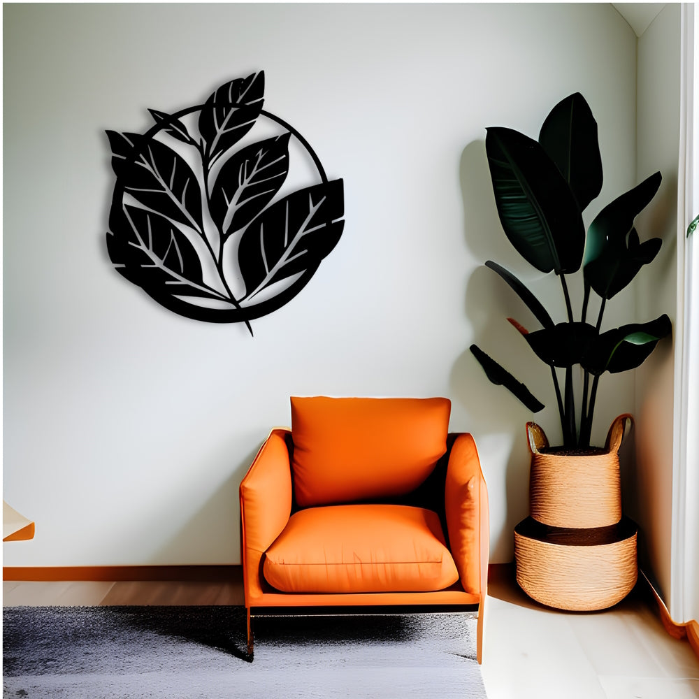 Circular Leaves Metal Wall Art