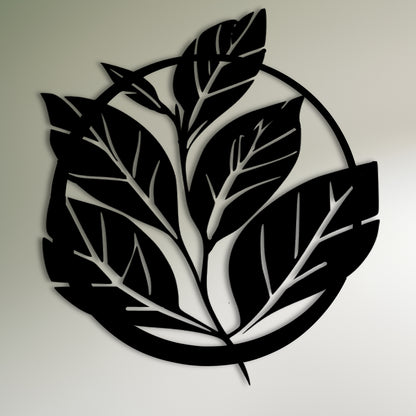 Circular Leaves Metal Wall Art