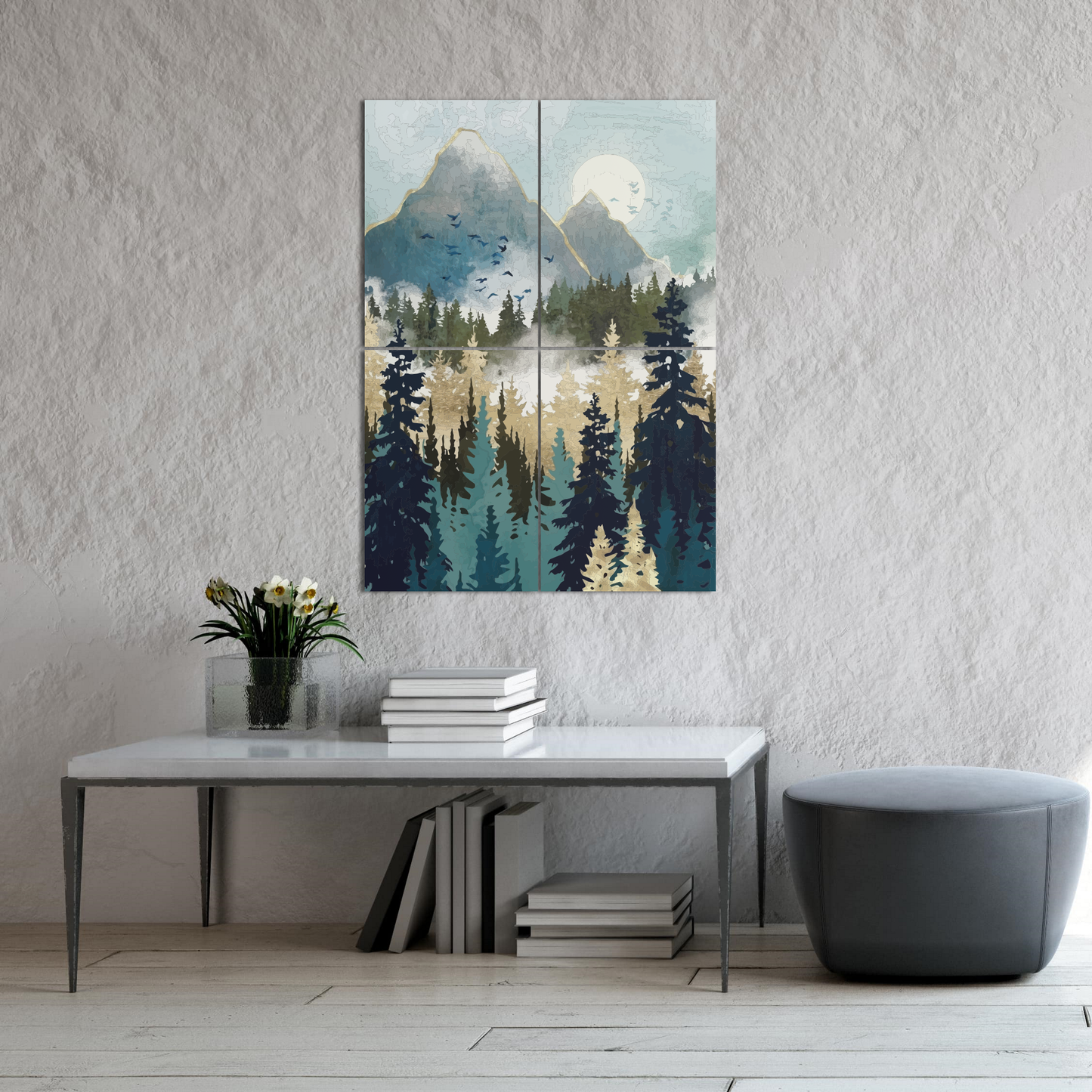 Pines and Mountains Metal Poster