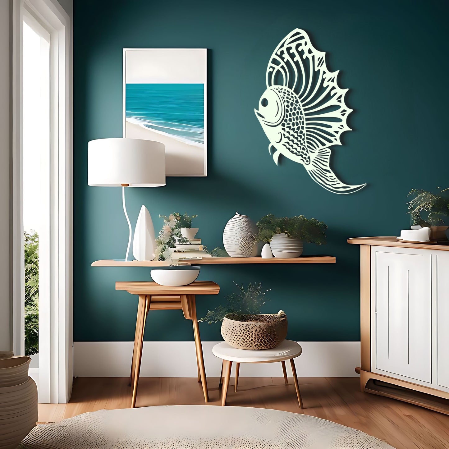 Fish Silhouette Metal Wall Art