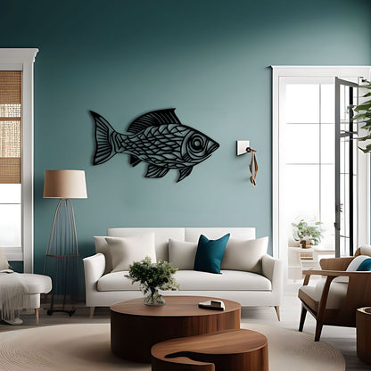 Fishop Art - Unique Metal Wall Art for Ocean Lovers and Fishing Enthusiasts