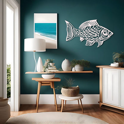 Fishop Art - Unique Metal Wall Art for Ocean Lovers and Fishing Enthusiasts