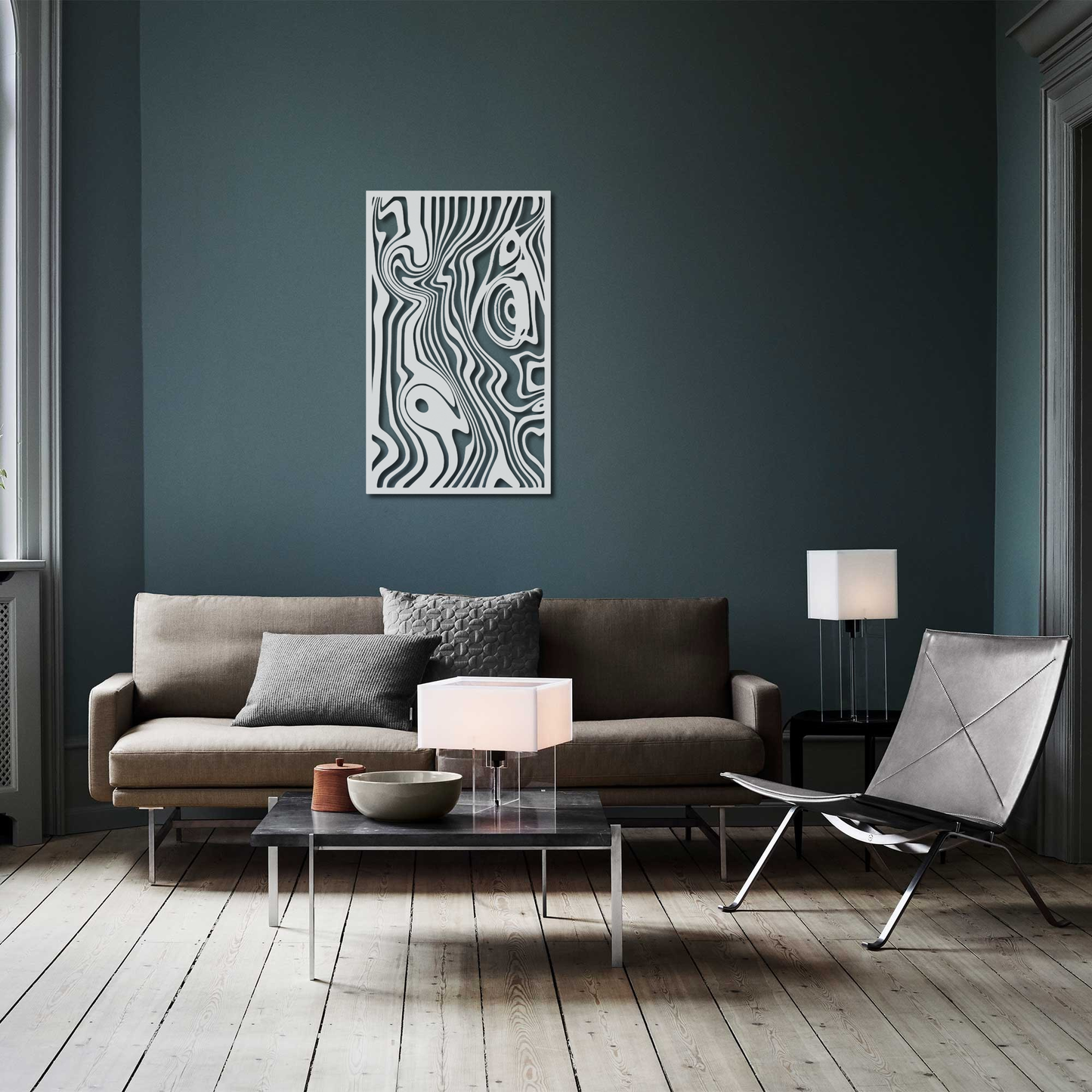 Abstract Waves Metal Wall Art