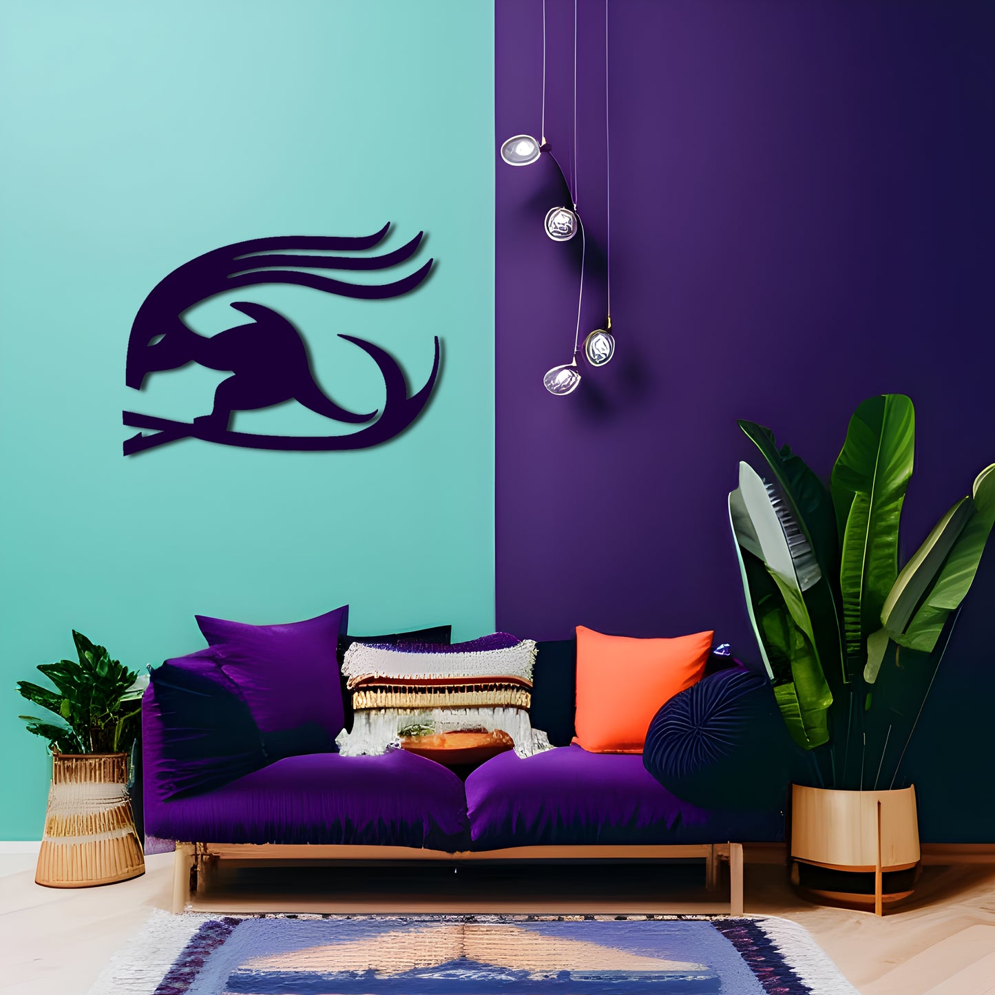 Hurufiyya Cave Painting Inspired Metal Wall Decor