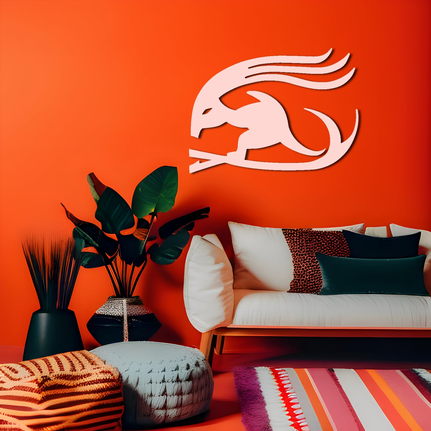 Hurufiyya Cave Painting Inspired Metal Wall Decor