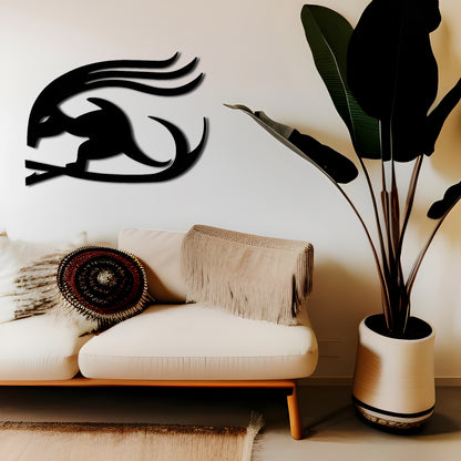 Hurufiyya Cave Painting Inspired Metal Wall Decor