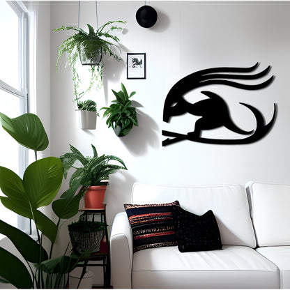 Hurufiyya Cave Painting Inspired Metal Wall Decor